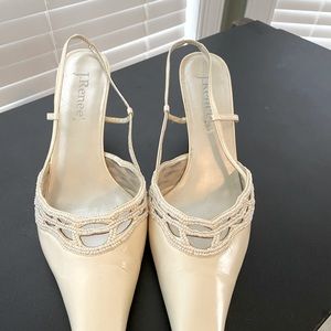 J Renee Cream Sling Back Women’s shoe Size 13 M